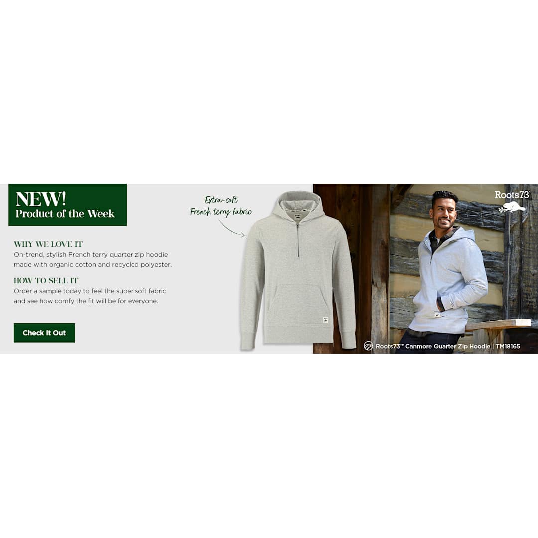 Roots73 CANMORE Eco Quarter Zip Hoody - Unisex